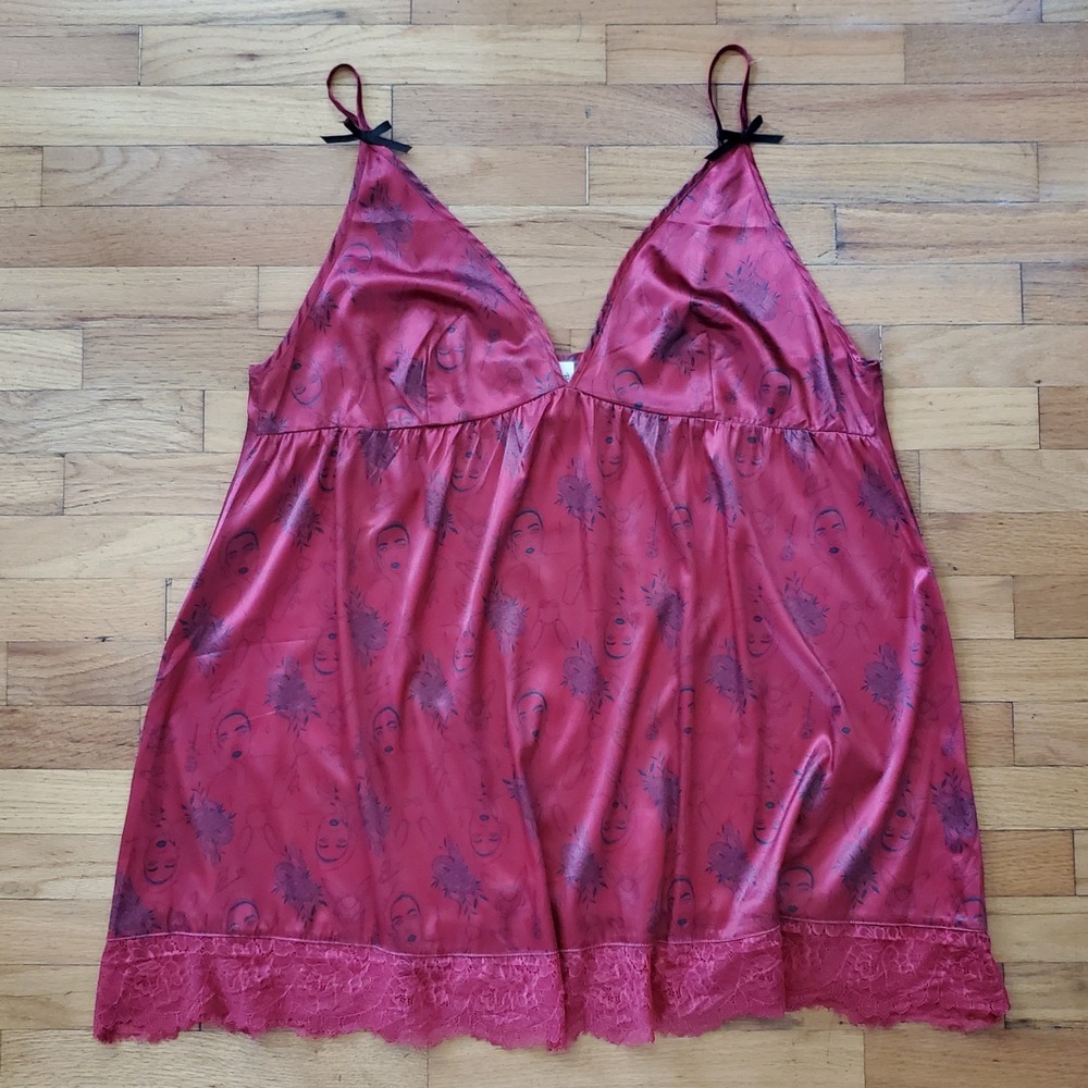 Bettie Page x Playful Promises‎ Fetish Tattoo Print Babydoll Slip